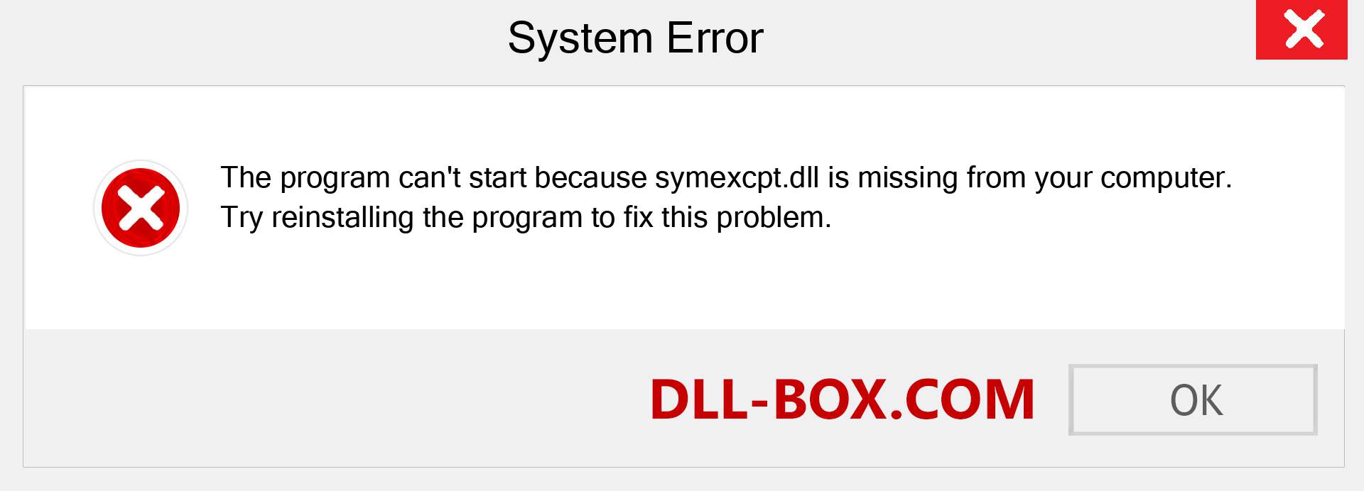  symexcpt.dll file is missing?. Download for Windows 7, 8, 10 - Fix  symexcpt dll Missing Error on Windows, photos, images
