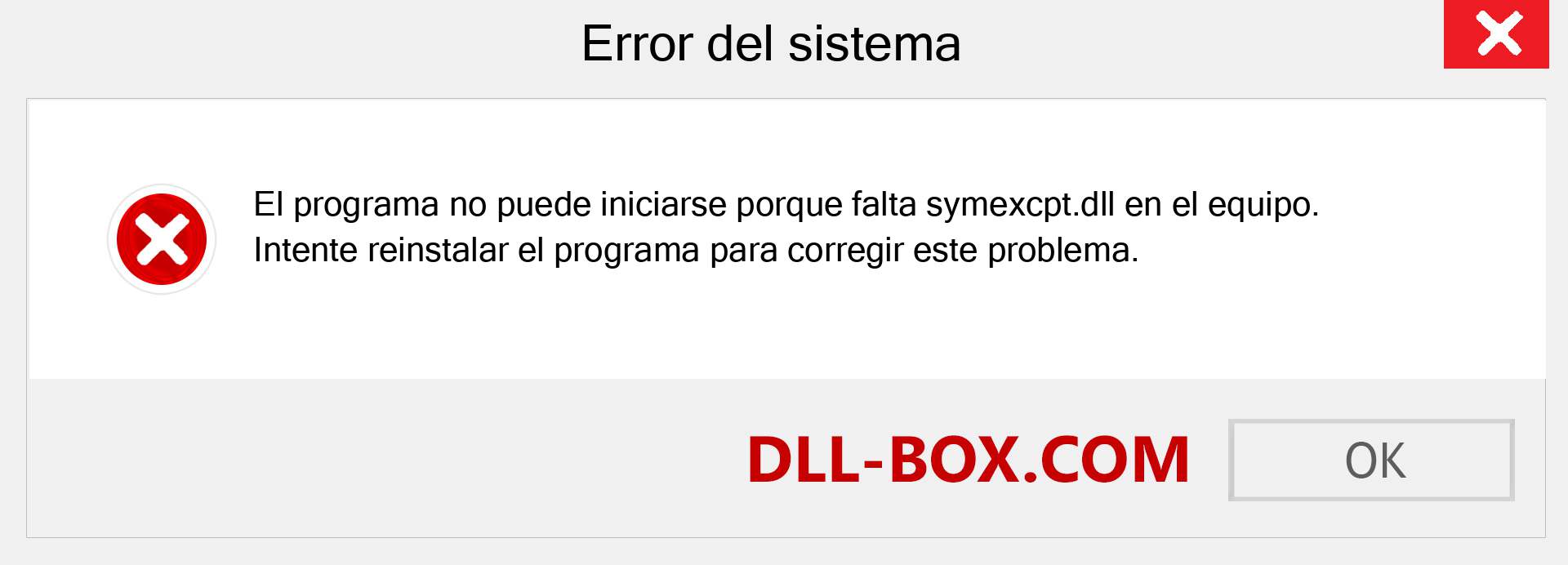 ¿Falta el archivo symexcpt.dll ?. Descargar para Windows 7, 8, 10 - Corregir symexcpt dll Missing Error en Windows, fotos, imágenes